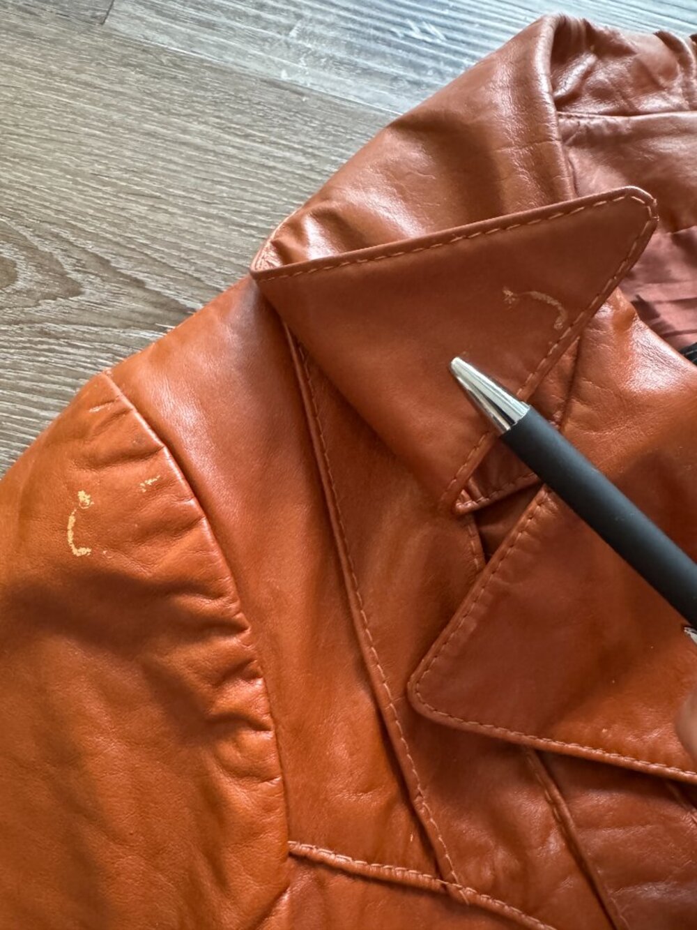 Vintage 1970s Reitmans Leather Jacket | Cognac Brown Western Boho Belted S - Picture 11 of 13